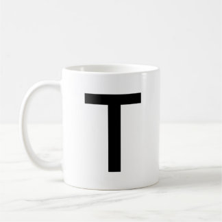 Mug Première lettre | Teal Monogram Modern Stylish Coo