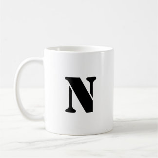 Mug Première lettre | Teal Monogram Modern Stylish Coo