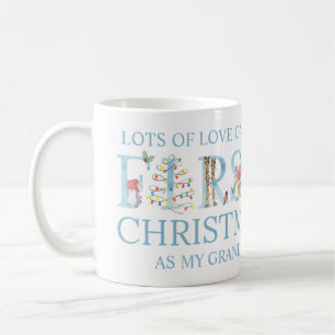 Mug Première photo de Noël avec une jolie lettre d'a