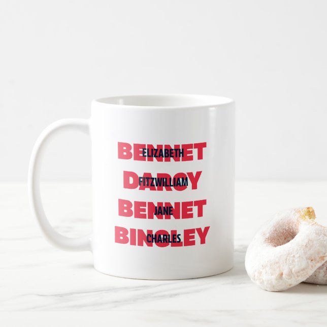 Mug Premiers et derniers noms de caractères de fierté  (Avec donut)