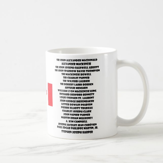 Mug Premiers ministres canadiens histoire de Canadien (Droite)