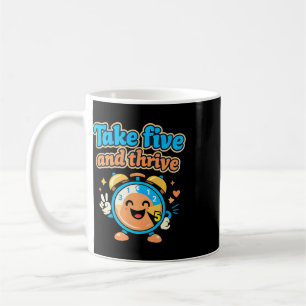 Mug Prendre Cinq Et Réussir Horloge Rétro Santé Mental