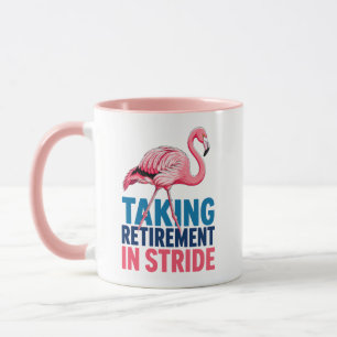 Mug Prendre sa retraite avec sérénité Thème Flamingo B