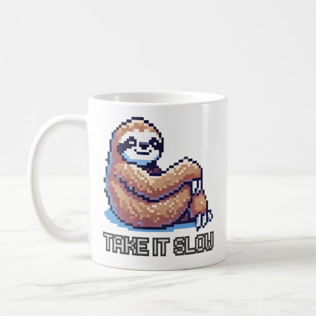 Mug Prends-le lentement Suspendu Sloth (Gauche)