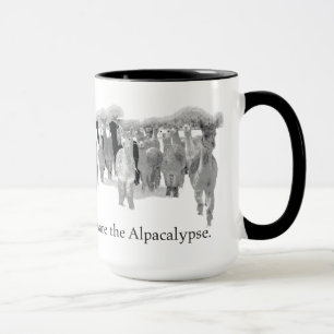 Mug Prenez garde de l'Alpacalypse - humour bébête nerd
