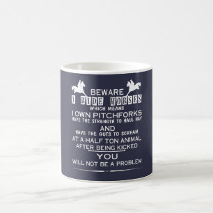Mug Prenez garde de moi montent des chevaux