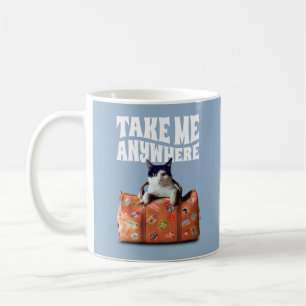 MUG PRENEZ-MOI N'IMPORTE OÙ CHAT SUITCASE VOYAGE