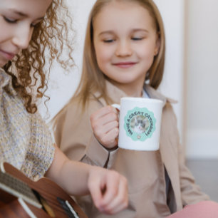 Mug Prenez un grand caturjour ! Photo de chat Turquois