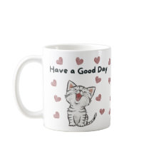 Prenez une bonne journée de Mug, mignonne Cat Coof