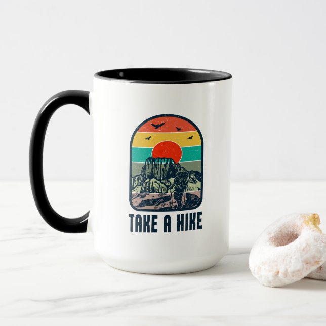 Mug Prenez une Randonnée - Citation de Voyage Envie de (Avec donut)