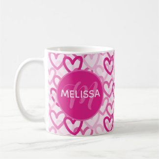 Mug Preppy Hearts Pink