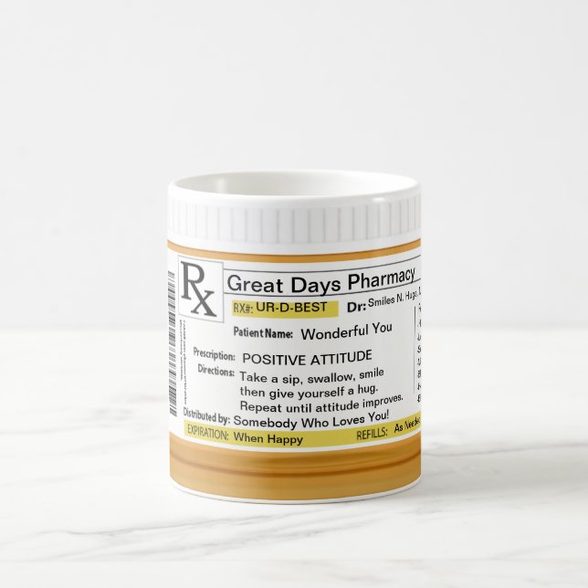 Mug Prescription d'attitude positive RX (Centre)