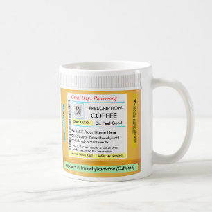 Mug Prescription RX de CustomizeABLEs de café