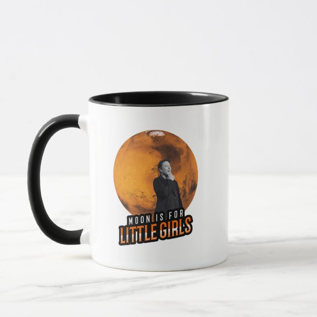 Mug Présenter "La lune est pour les petites filles" Mu (Gauche)