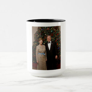 Mug Président George Bush, Laura Christmas Maison Blan