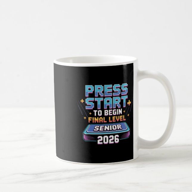 Mug Press Start To Begin Final Level Senior 2026 Gamer (Droite)