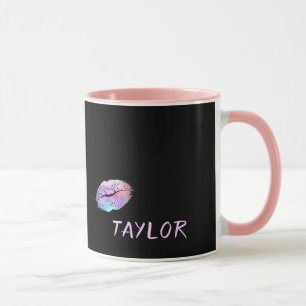 Mug Presse à lèvres rose et noire