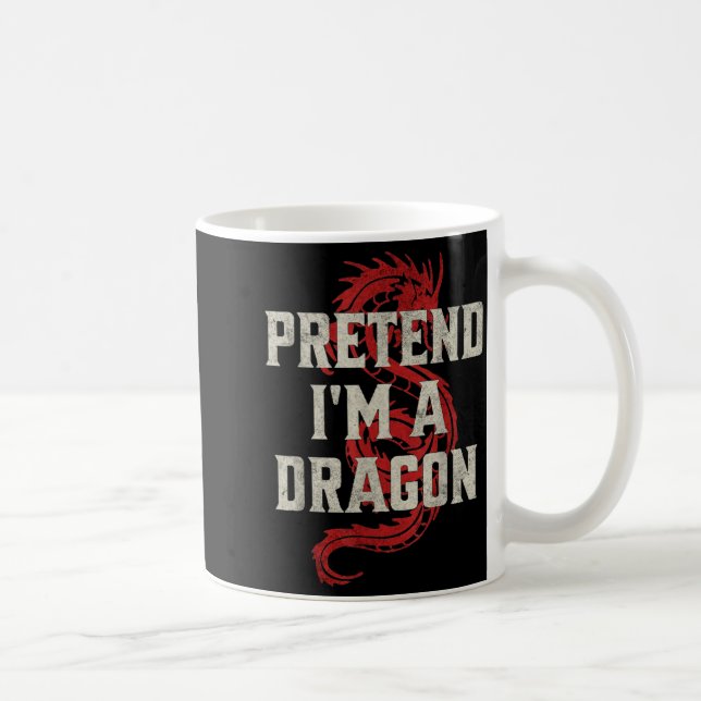 Mug Pretend I'm A Dragon Funny Lazy Halloween Costume  (Droite)
