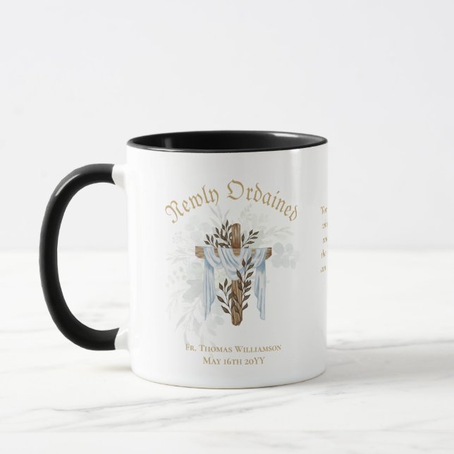 Mug PRÊTRE NOUVELLEMENT ORDONNÉ Pasteur diacre Ministr (Gauche)
