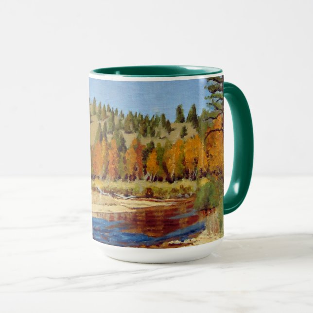 Mug Pretty Autumn Colorado Mountain Stream (Devant droit)