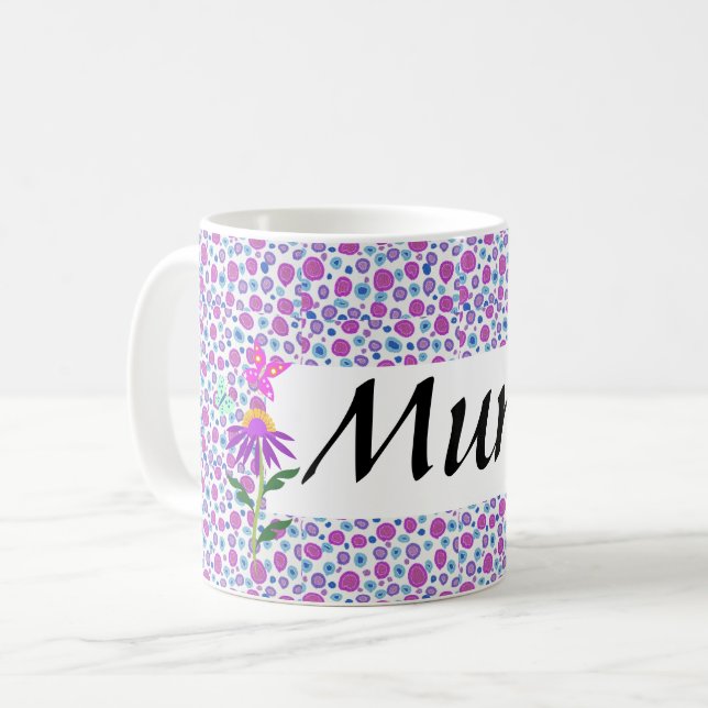 Mug Pretty Pastel Polka Dot modifiable (Devant gauche)