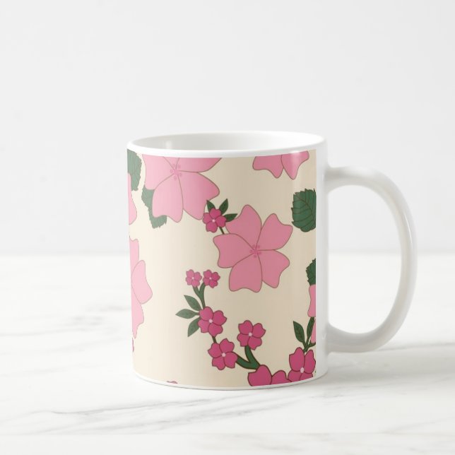 Mug Pretty Pink Flower Pattern (Droite)