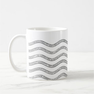 Mug Pretty Waves argent + votre backgr, texte & idées