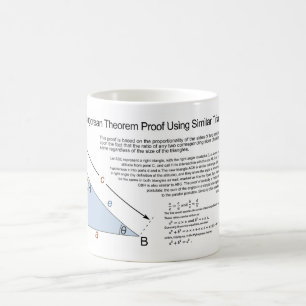 Mug Preuve du théorème de Pythagore utilisant des tria