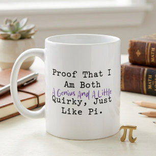 Mug Preuve que je suis un génie & Drôle comme Pi Maths