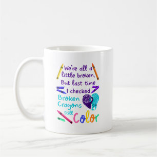 Mug Prévention du suicide Crayons cassés Couleur encor