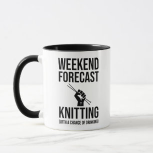 Mug Prévision de fin de semaine - Tricot