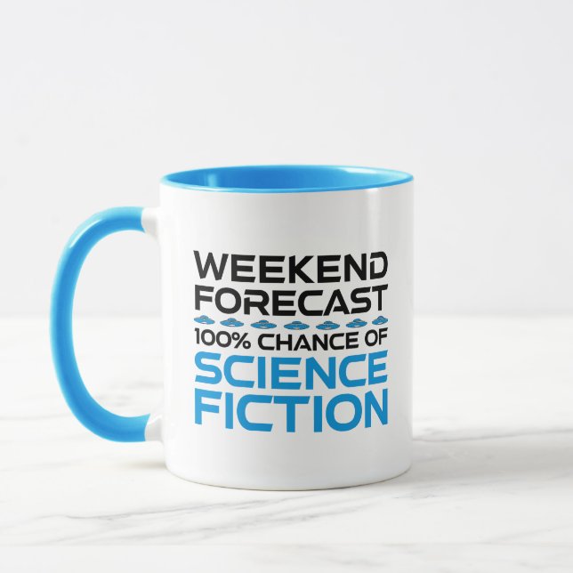 Mug Prévisions de fin de semaine - 100% Chance de scie (Gauche)