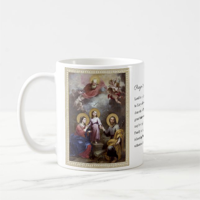 Mug Prière à la Sainte Famille Jésus Marie Saint-Josep (Gauche)