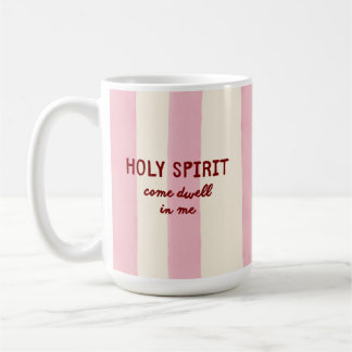 Mug Prière de l'Esprit Saint Culte Rayure Rose Lettre