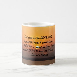 Mug Prière de sérénité Coucher de soleil