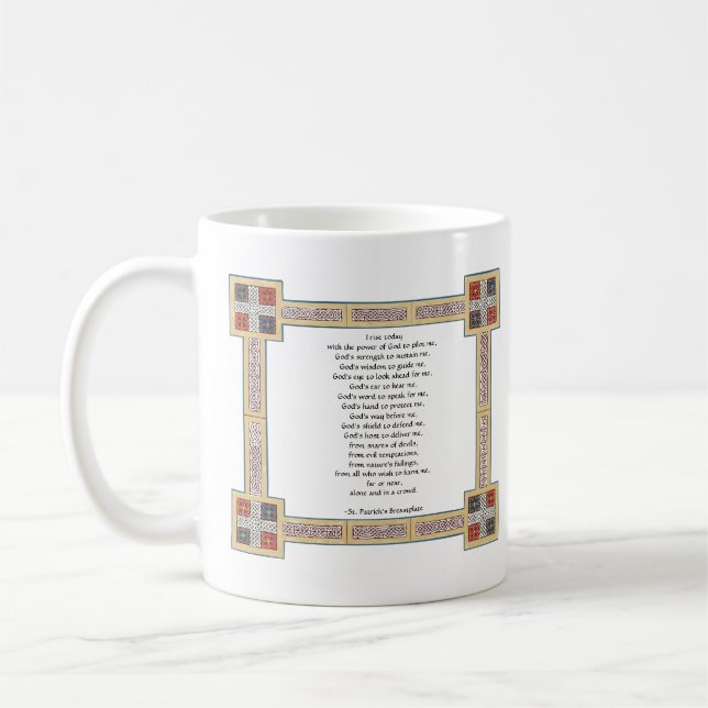 Mug Prière du plastron de St Patrick avec les noeuds (Gauche)