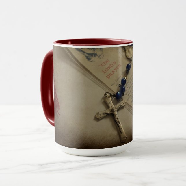 Mug Prière et Rosaire (Devant gauche)