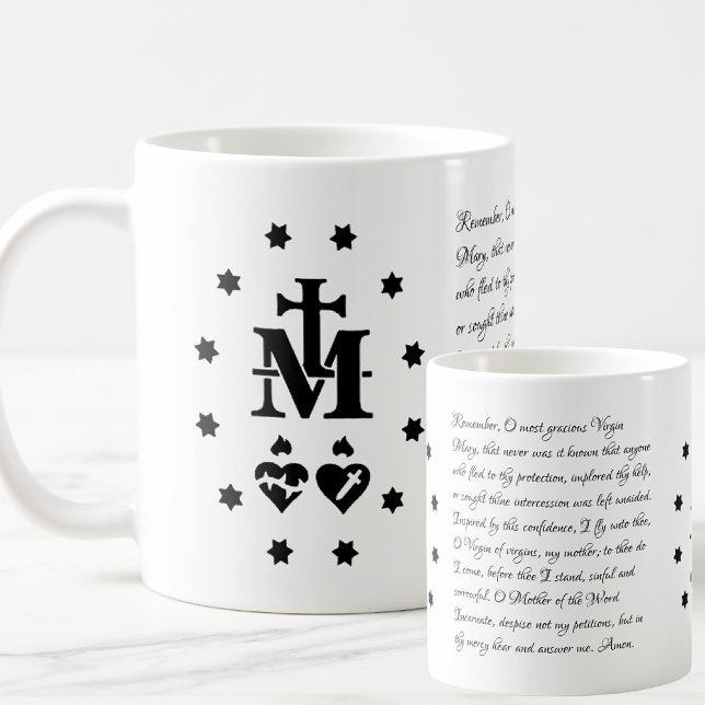 Mug Prière Mémorial Vierge Marie Médaille miraculeuse (Créateur téléchargé)