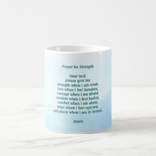 Mug Prière personnalisable pour la force bleu