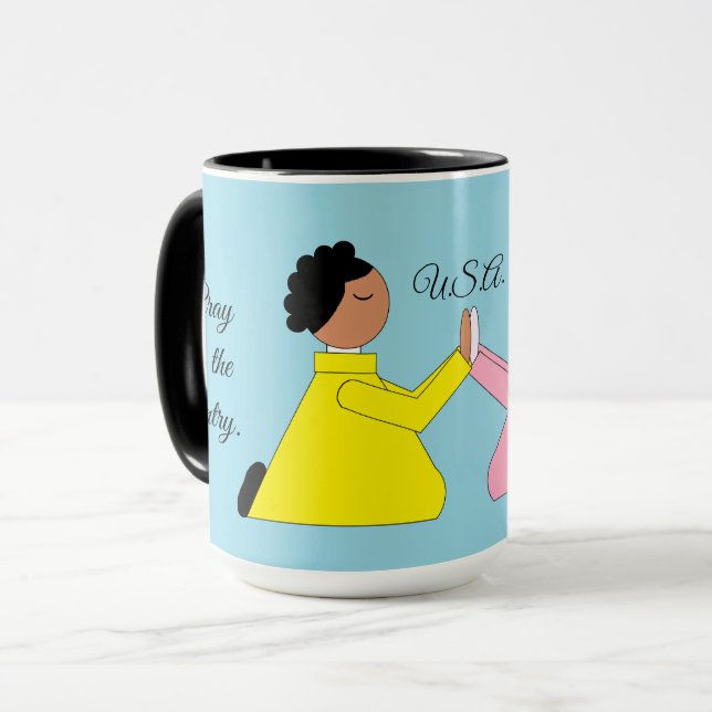 Mug Priez pour le pays (Devant gauche)