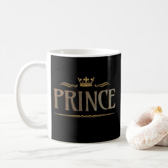 Mug PRINCE - Grande couronne royale médiévale (Avec donut)