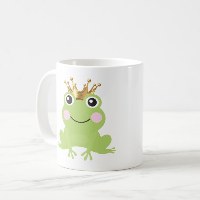 Mug Prince Grenouille de conte de fées Couronne d'or P (Devant gauche)