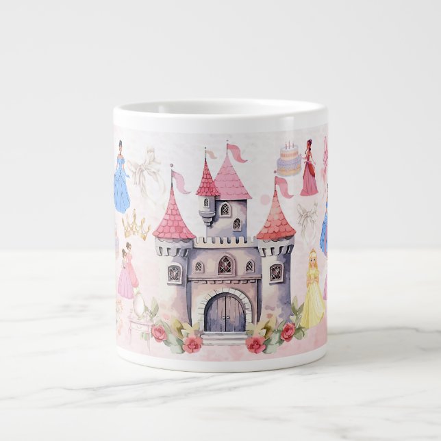 Mug princesse anniversaire personnalisé, (Devant)