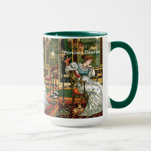 Mug Princesse Désirée, Nom d'art vintage jolie fille