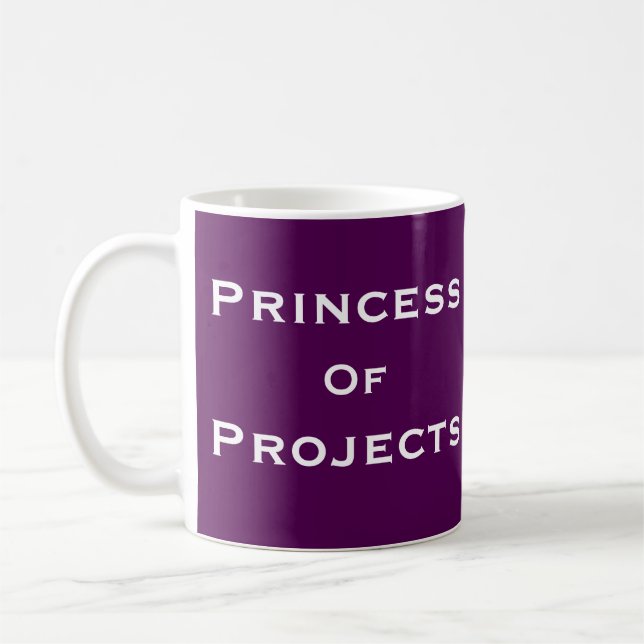 Mug Princesse du nom de chef de projet de femme de (Gauche)