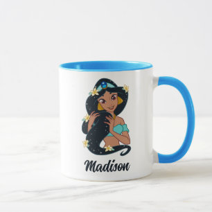 Mug Princesse Jasmine - Cheveux et fleurs étincelants