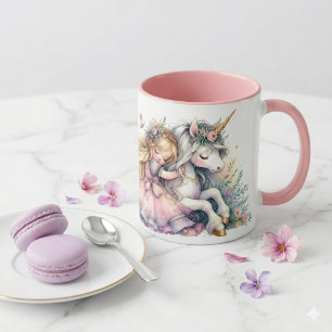 Mug Princesse Licorne Pastel Conte de Fées Fantastique