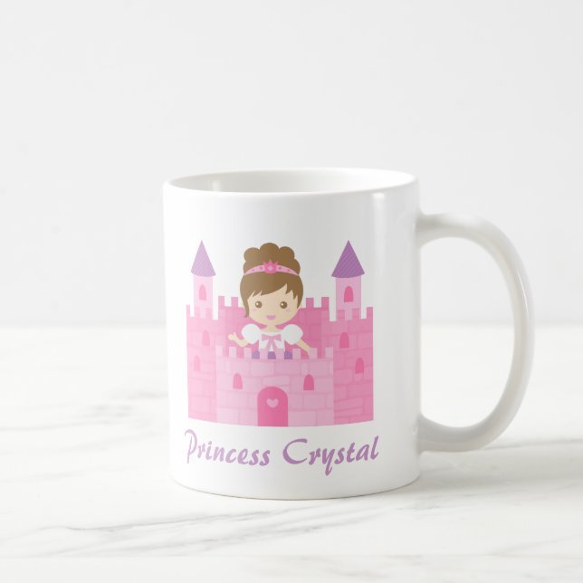 Mug Princesse mignonne Girl dans le château rose (Droite)