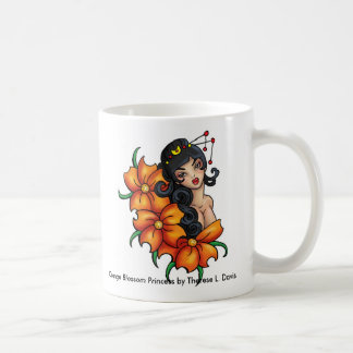 Mug Princesse orange japonaise de fleur de tatouage