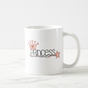 Mug Princesse rose de couronne et de baguette magique